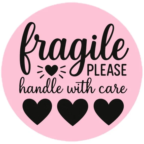 Fragile Handle With Care Stickers – 2" Round Labels – 100 PCS – 15 Color Options - Picture 6 of 15